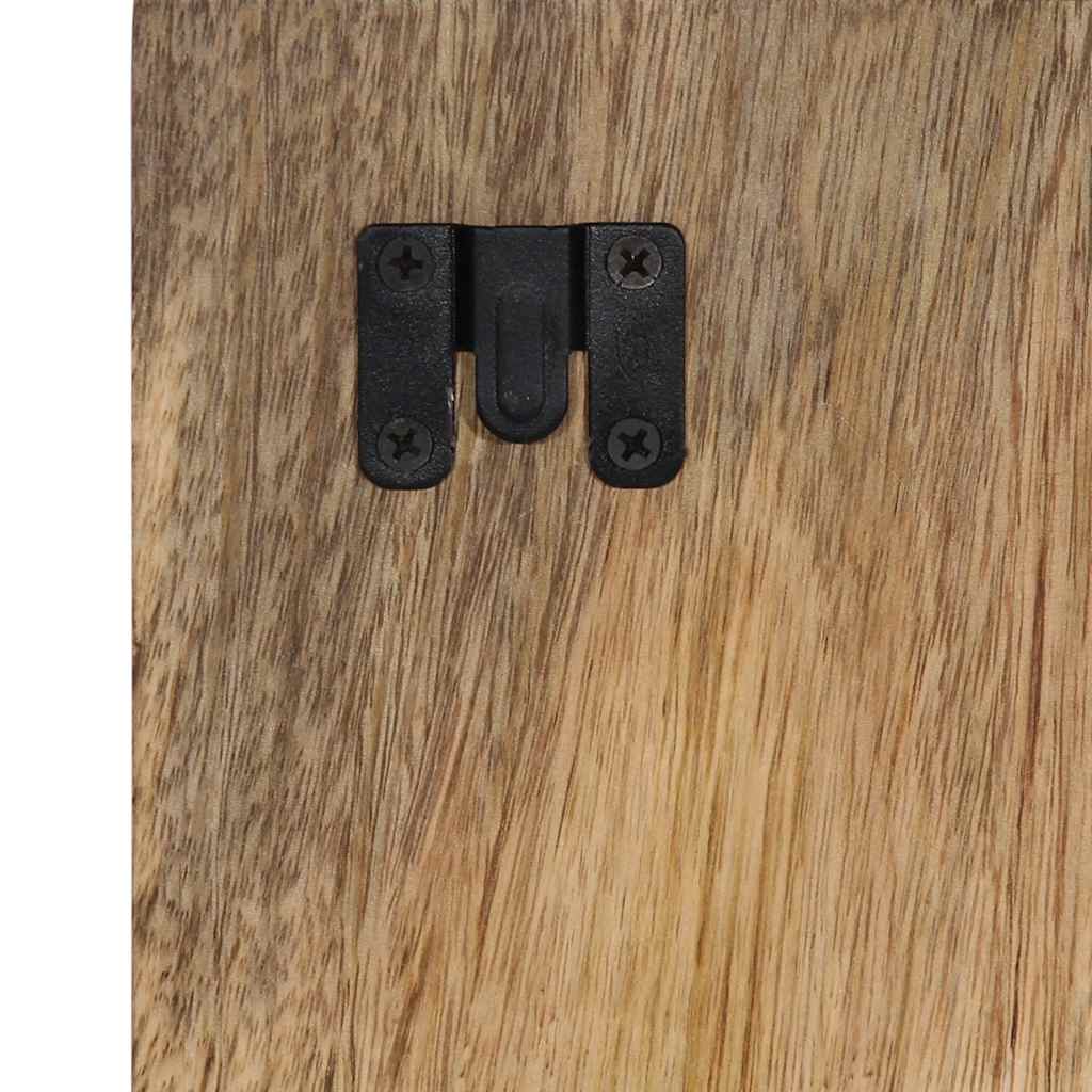 Solid Mango Wood Bedside Cabinet 60x32x80 cm - Rustic Charm