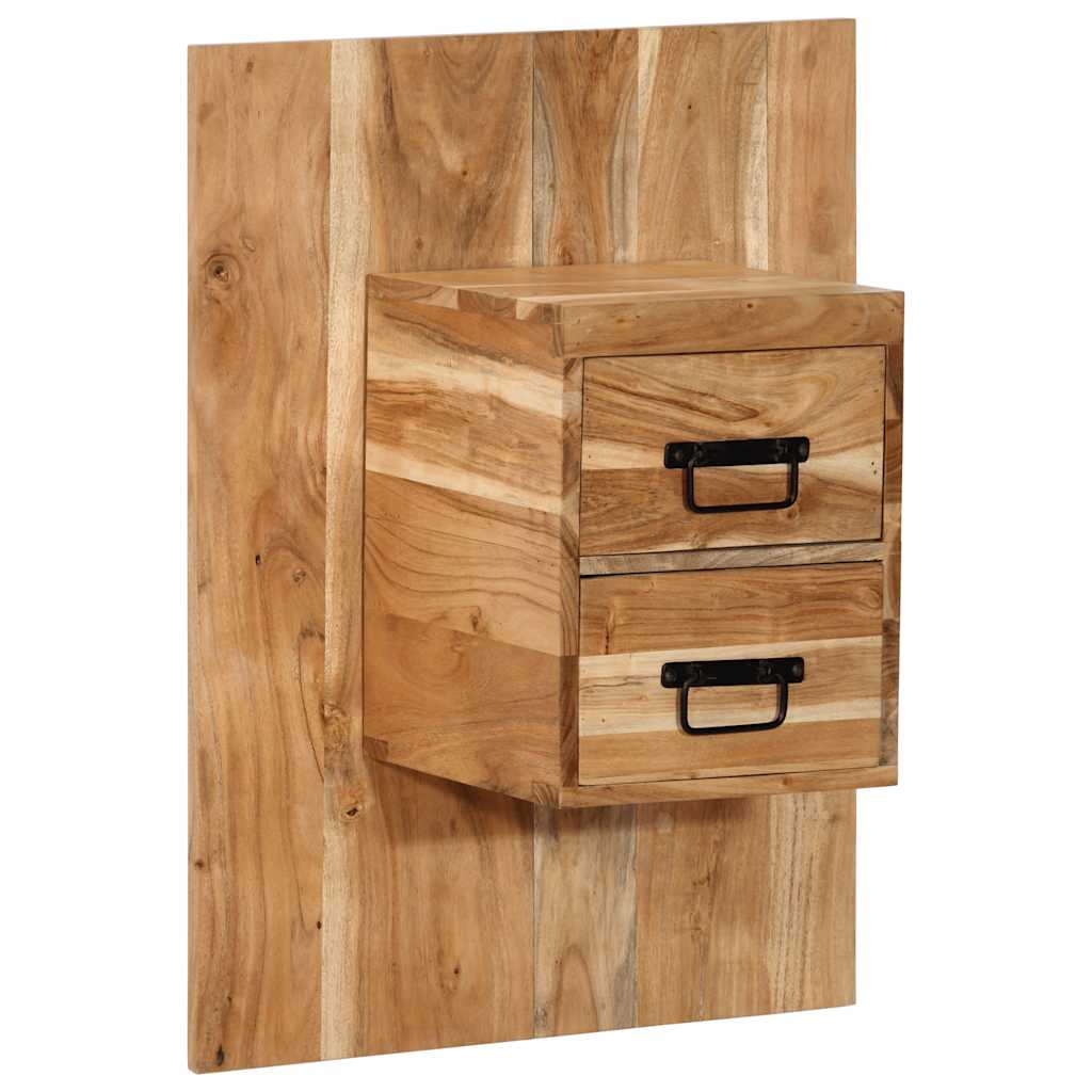 Solid Acacia Wood Bedside Cabinet 60x32x80 cm - Stylish & Durable