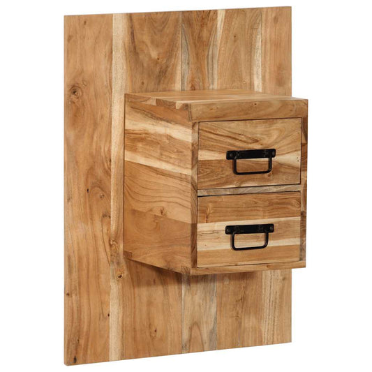 Solid Acacia Wood Bedside Cabinet 60x32x80 cm - Stylish & Durable