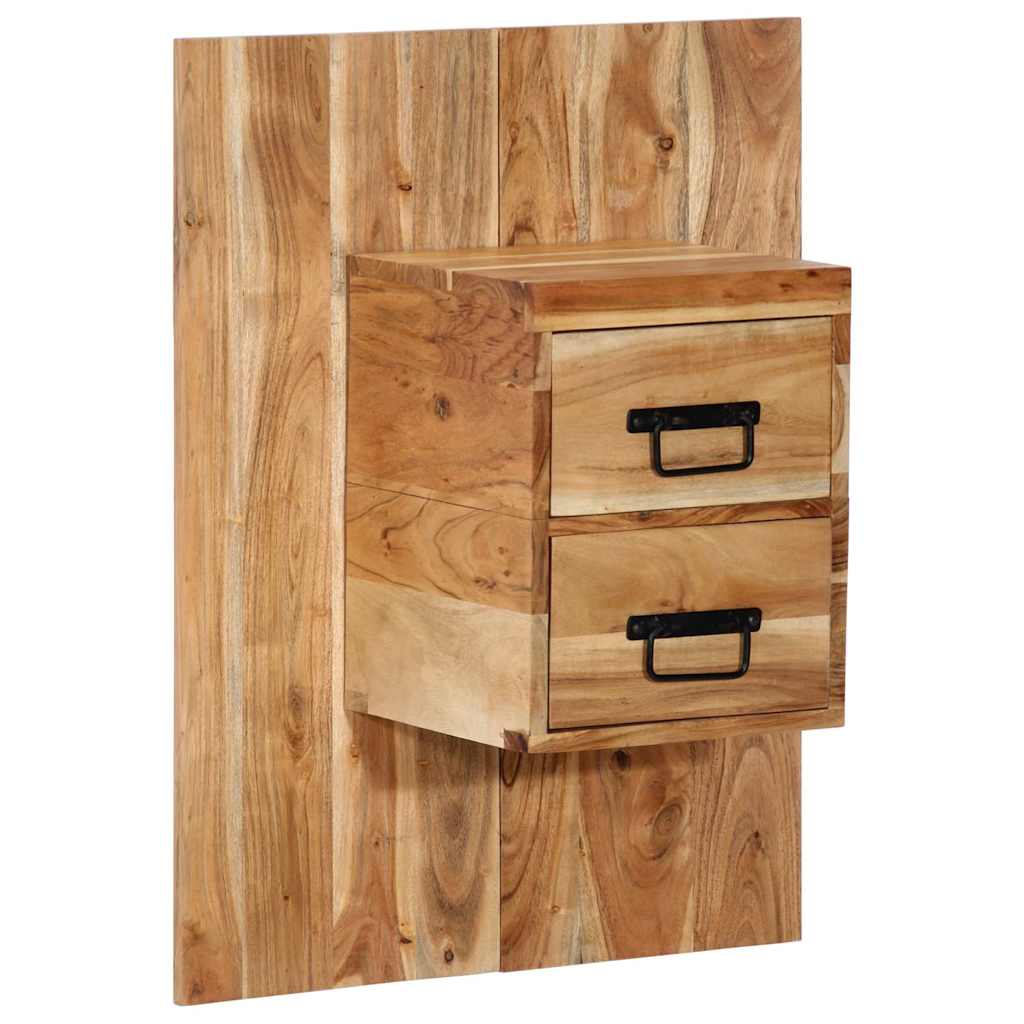 Solid Acacia Wood Bedside Cabinet 60x32x80 cm - Stylish & Durable