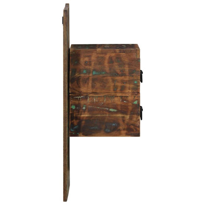 Reclaimed Wood Multicolor Bedside Cabinet, 60x32x80 cm