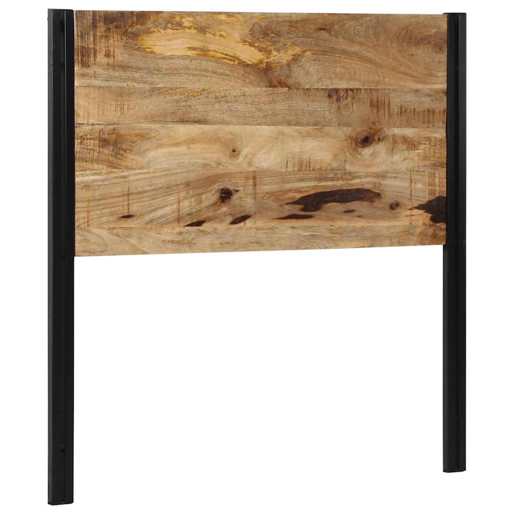 Solid Mango Wood & Iron Headboard - 100 cm | Rustic Elegance