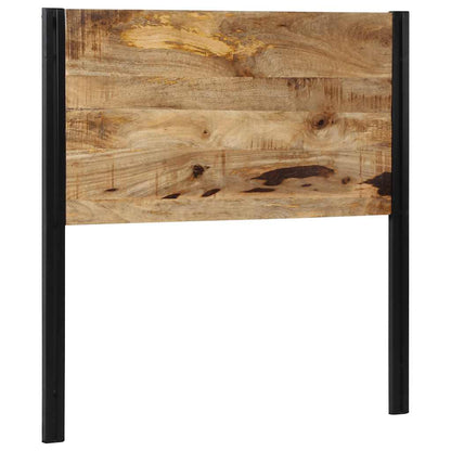 Solid Mango Wood & Iron Headboard - 100 cm | Rustic Elegance