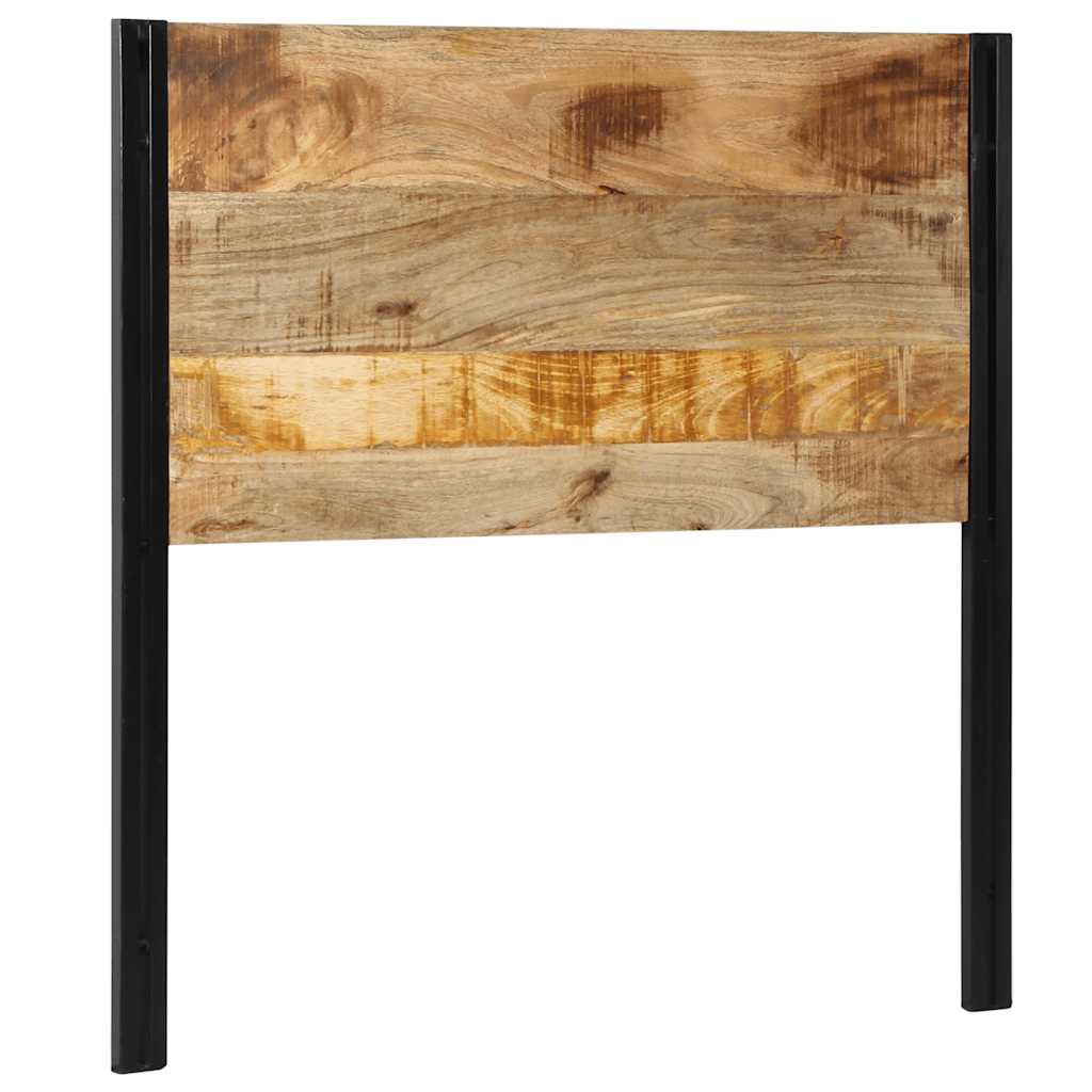 Solid Mango Wood & Iron Headboard - 100 cm | Rustic Elegance