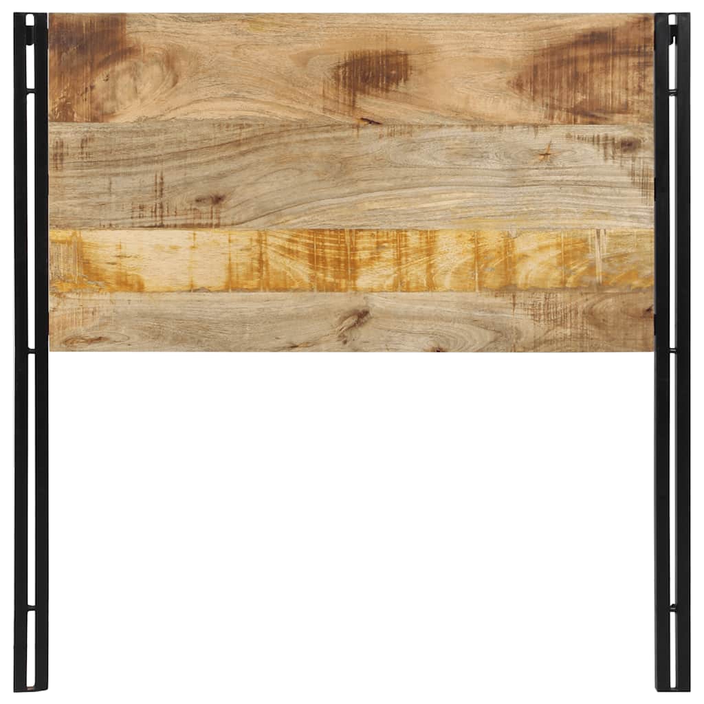 Solid Mango Wood & Iron Headboard - 100 cm | Rustic Elegance