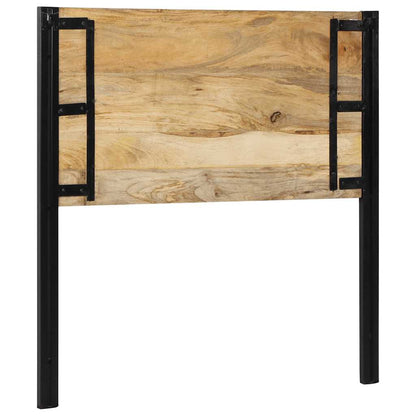 Solid Mango Wood & Iron Headboard - 100 cm | Rustic Elegance