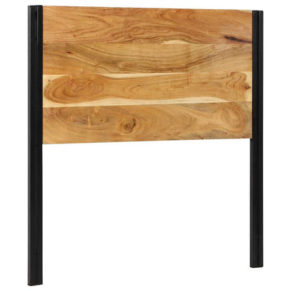 Solid Acacia & Iron Headboard - 100 cm Rustic Charm