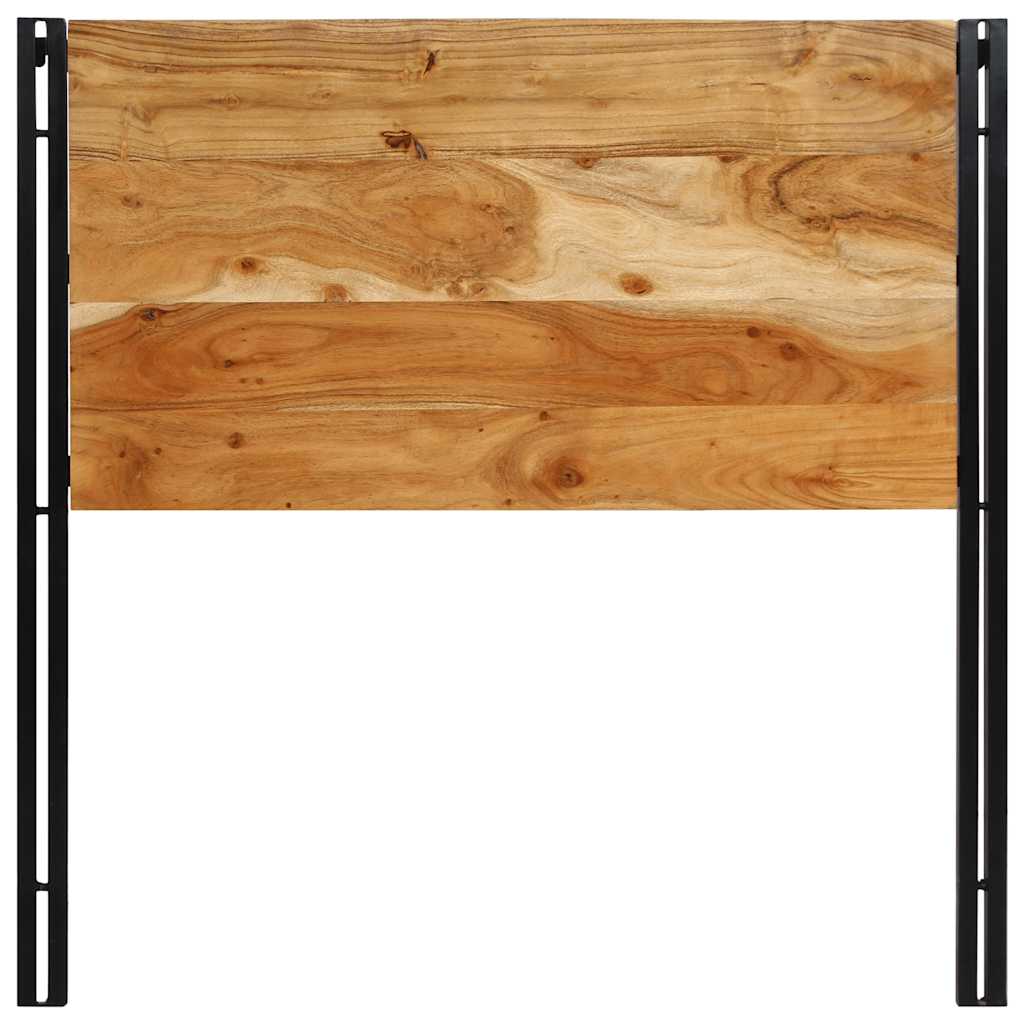 Solid Acacia & Iron Headboard - 100 cm Rustic Charm