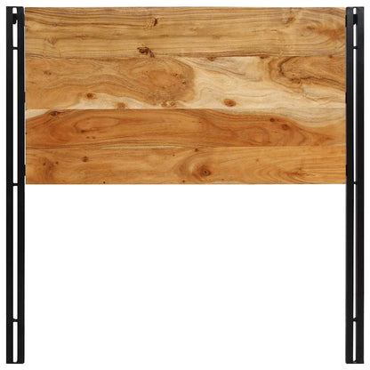 Solid Acacia & Iron Headboard - 100 cm Rustic Charm