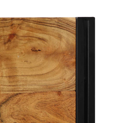 Solid Acacia & Iron Headboard - 100 cm Rustic Charm