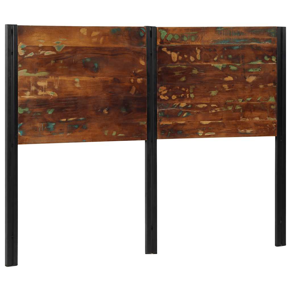 Rustic 140 cm Solid Wood & Iron Headboard - Reclaimed Design