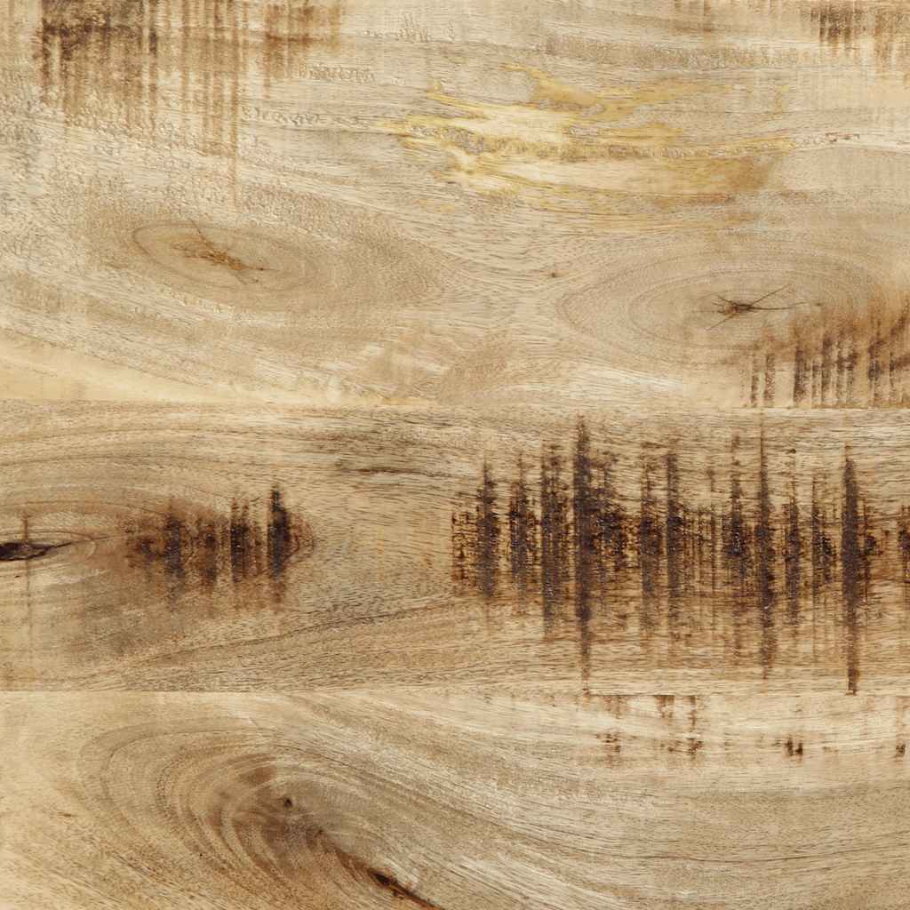 Solid Mango Wood & Iron Headboard, 160 cm - Natural Finish