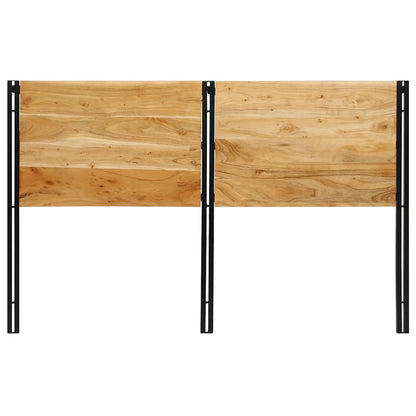 Solid Acacia Wood & Iron Headboard 160cm - Rustic Elegance