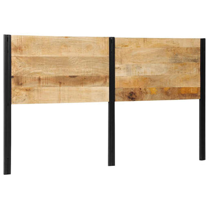 Solid Mango Wood & Iron Headboard - 180 cm Natural Elegance