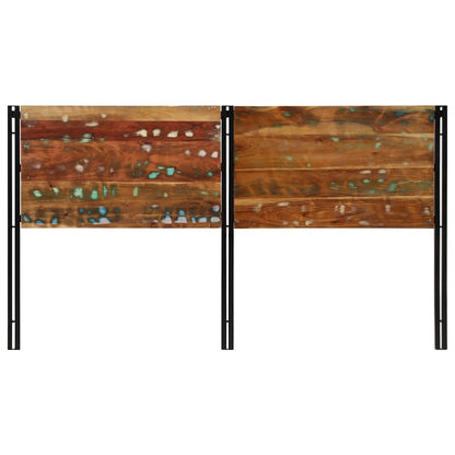 Rustic Reclaimed Wood & Iron Headboard 180 cm - Solid Elegance