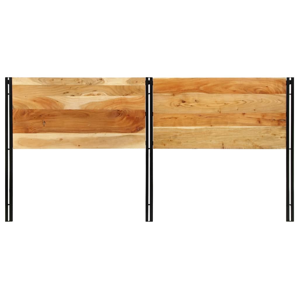 Solid Wood Acacia & Iron Headboard, 200 cm - Rustic Elegance