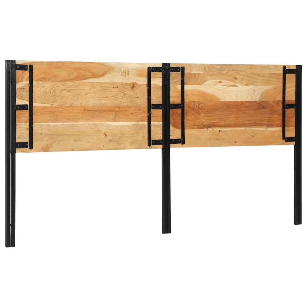 Solid Wood Acacia & Iron Headboard, 200 cm - Rustic Elegance