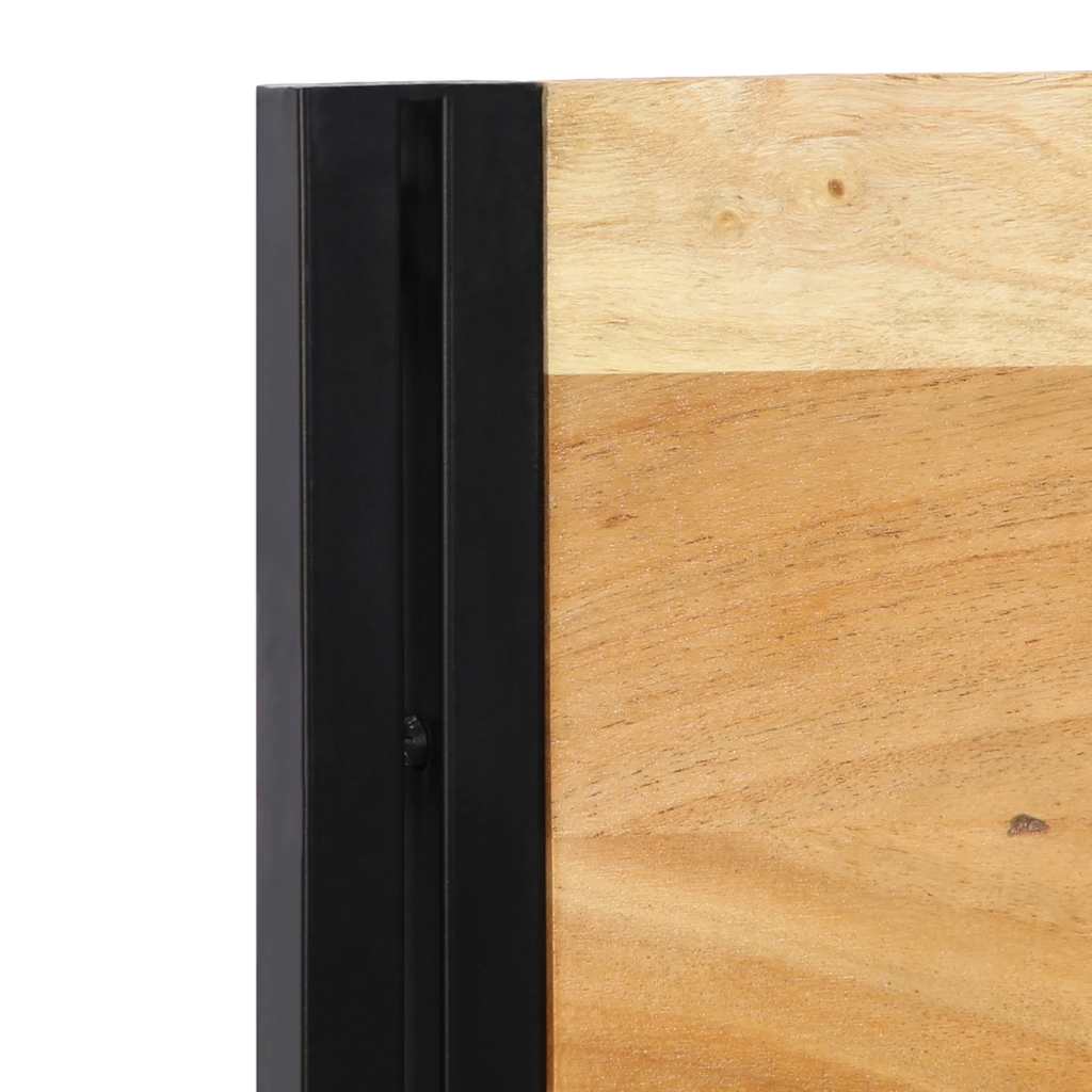 Solid Wood Acacia & Iron Headboard, 200 cm - Rustic Elegance