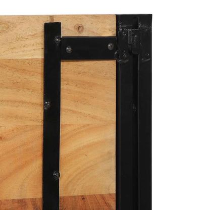 Solid Wood Acacia & Iron Headboard, 200 cm - Rustic Elegance