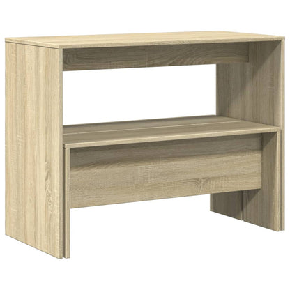 Sonoma Oak 3 Piece Dining Set - Table & Benches, Engineered Wood