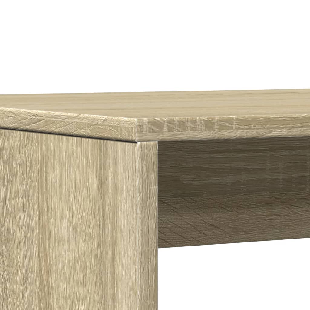 Sonoma Oak 3 Piece Dining Set - Table & Benches, Engineered Wood