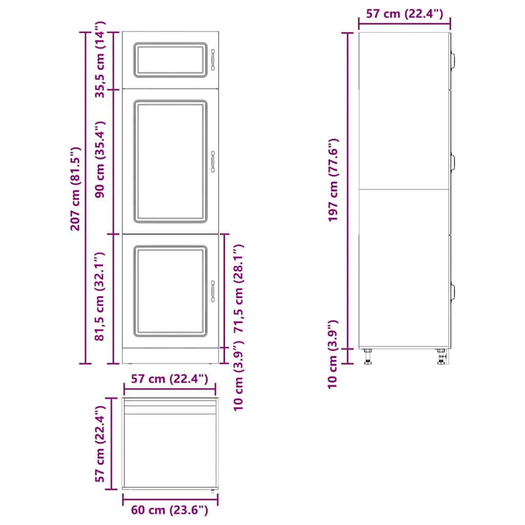 Kitchen Cupboard Kalmar Sonoma Oak Engineered Wood