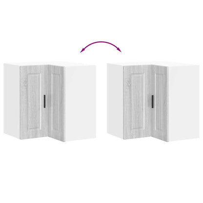 Kitchen Wall Corner Cabinet "Porto" Grey Sonoma Engineered Wood