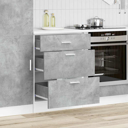 Kitchen Base Cabinet Lyon Concrete Grey Engineered Wood