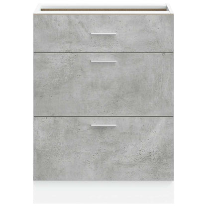 Kitchen Base Cabinet Lyon Concrete Grey Engineered Wood