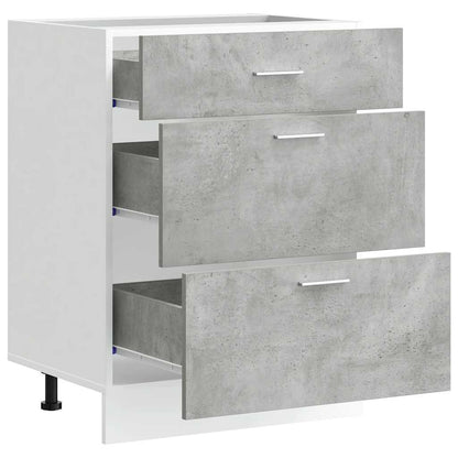 Kitchen Base Cabinet Lyon Concrete Grey Engineered Wood