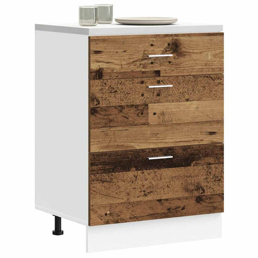 Kitchen Base Cabinet Lyon Old Wood Engineered Wood