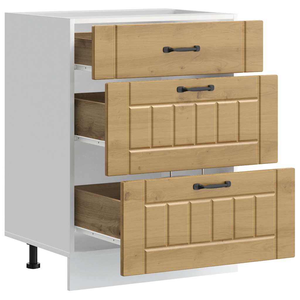 Kitchen Base Cabinet Lucca Artisan Oak Engineered Wood