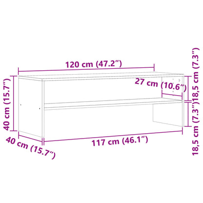 TV Cabinet Old Wood 120x40x40 cm Engineered Wood