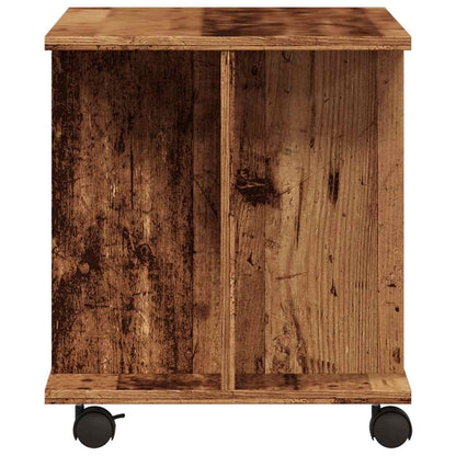 TV Cabinet with Castors Old Wood 80x40x45 cm Engineered Wood