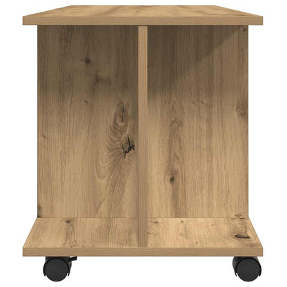 TV Cabinet with Castors Artisan Oak 80x40x45 cm Engineered Wood