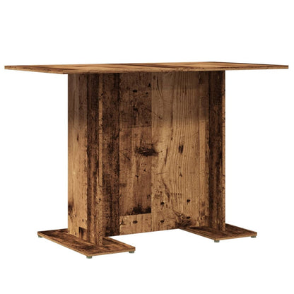 Rustic 110cm Dining Table - Vintage Engineered Wood Finish