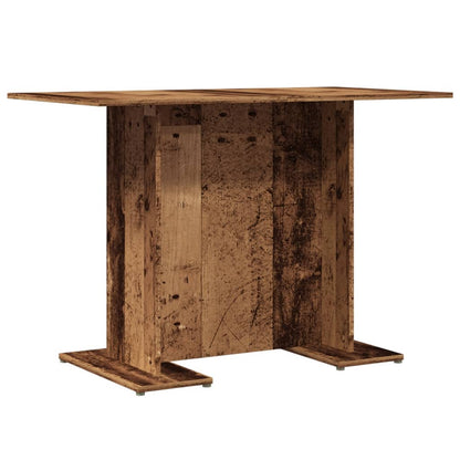 Rustic 110cm Dining Table - Vintage Engineered Wood Finish