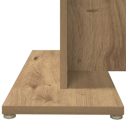 Artisan Oak Dining Table - 110x60x75 cm, Engineered Wood