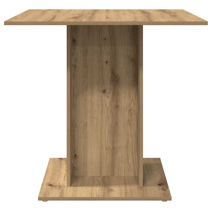 Compact Artisan Oak Dining Table 80x80x75 cm - Engineered Wood