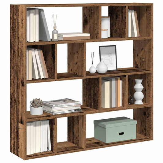 Vintage Wood Book Cabinet/Room Divider 105x24x102 cm - Rustic Charm