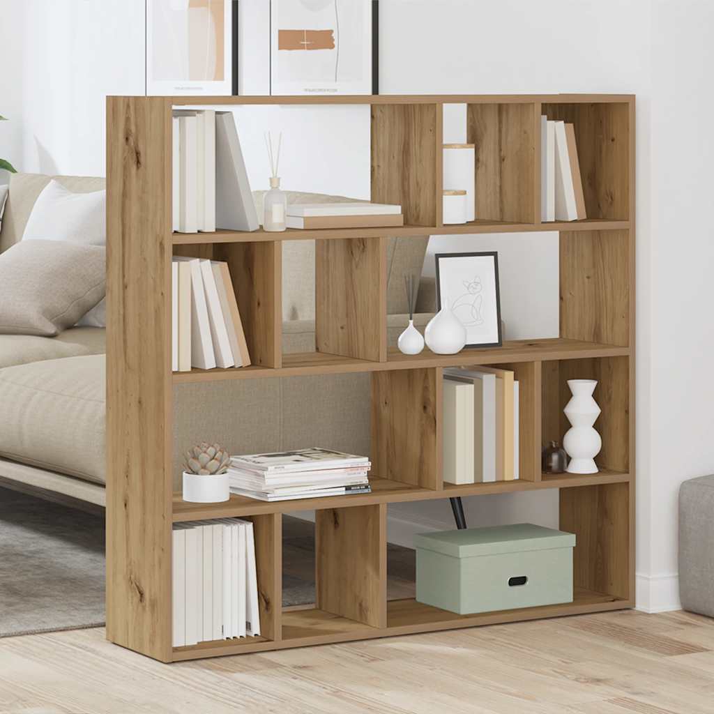 Artisan Oak Book Cabinet/Room Divider, 105x24x102 cm