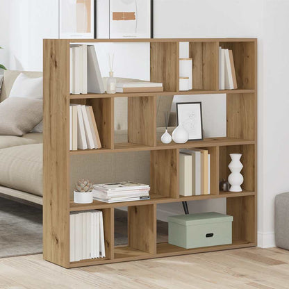 Artisan Oak Book Cabinet/Room Divider, 105x24x102 cm