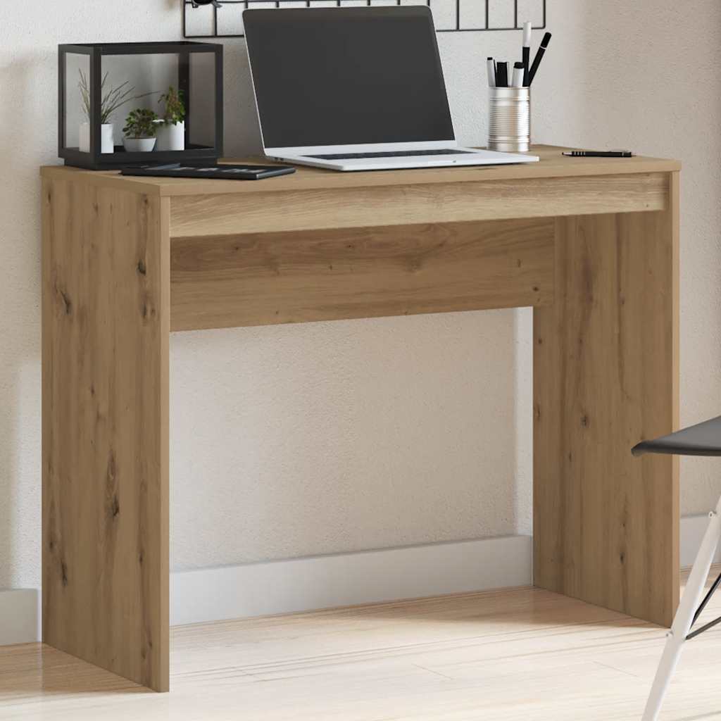 Oak Desk Artisan - 90x40x72 cm Engineered Wood Office Table