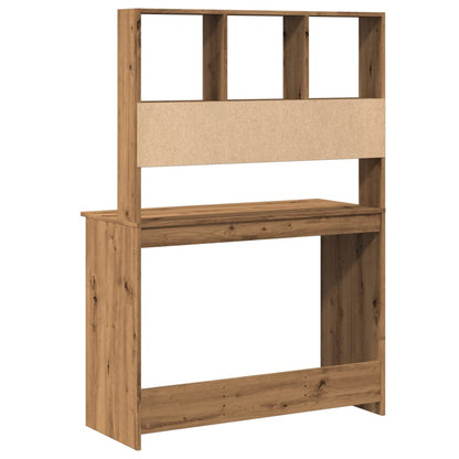 Artisan Oak Desk with Shelves, Engineered Wood, 102x45x148 cm