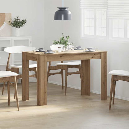 Artisan Oak Dining Table 120x60x76 cm - Engineered Wood Design