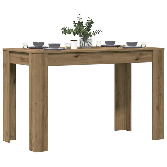 Artisan Oak Dining Table 120x60x76 cm - Engineered Wood Design