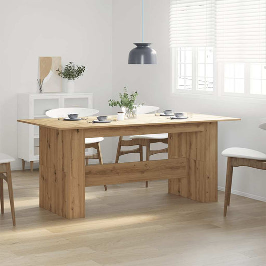 Artisan Oak Dining Table 180x90x76 cm - Engineered Wood