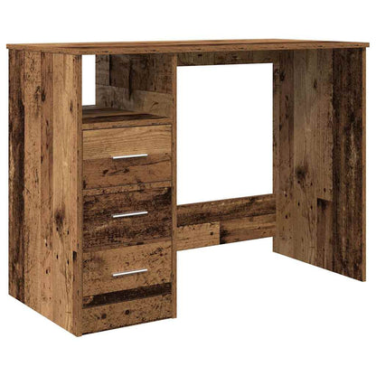 Rustic Engineered Wood Desk, 102x76x50 cm, Vintage Finish