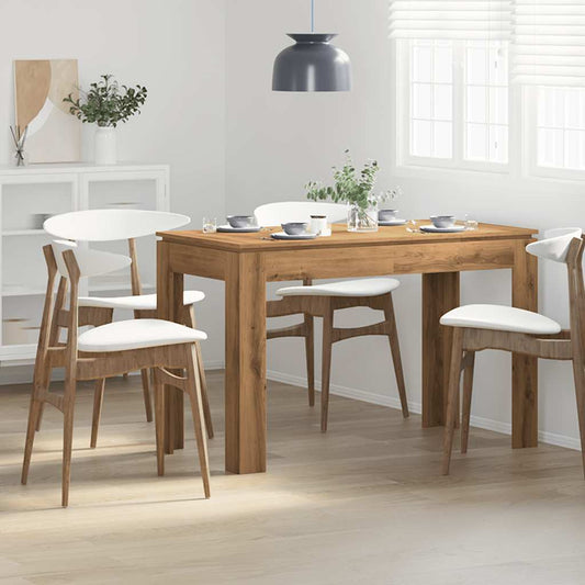 Artisan Oak Dining Table 120x60x76 cm - Engineered Wood Finish