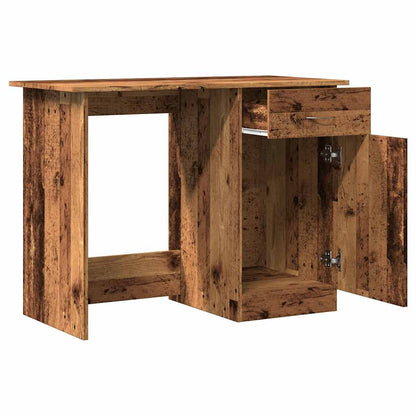 Rustic Engineered Wood Desk - 100x50x76 cm - Vintage Charm